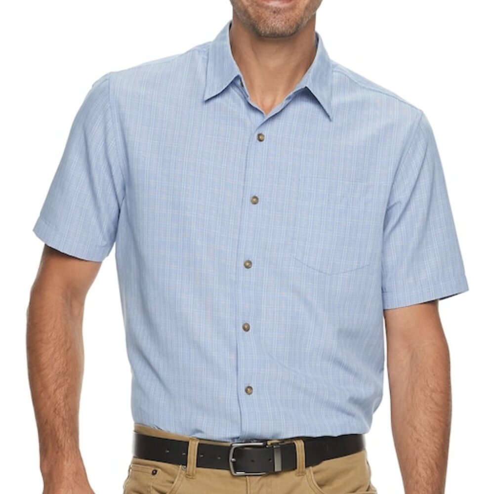 Men's Croft & Barrow Textured Microfiber Button-Down Shirt, Size: Medium-NWT